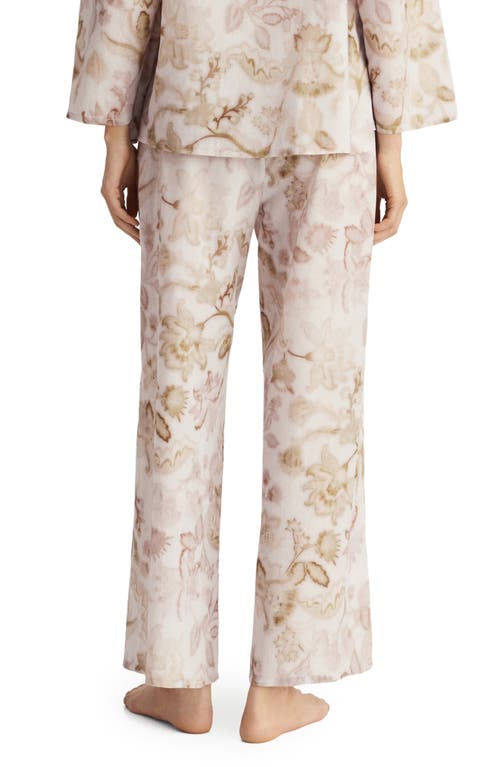 Mango Floral Pajama Pants In Light/pastel Grey