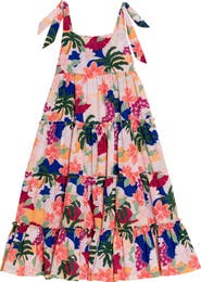 Agua Bendita Kids' Sampha Thamar Tiered Cover-Up Sundress