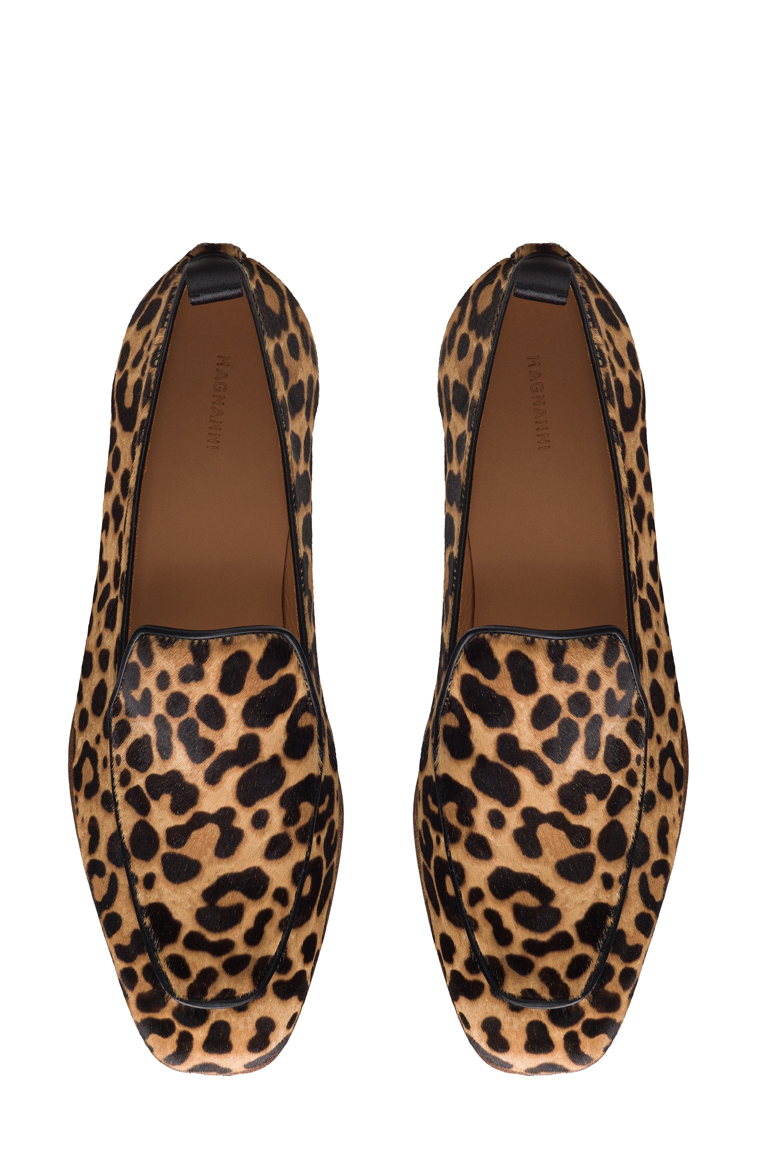 Magnanni Bella Loafer, Alternate, color, Leopard Print Calf Hair