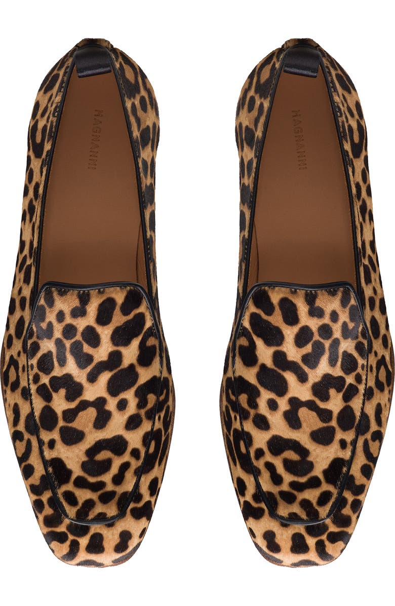Magnanni Bella Loafer, Alternate, color, Leopard Print Calf Hair