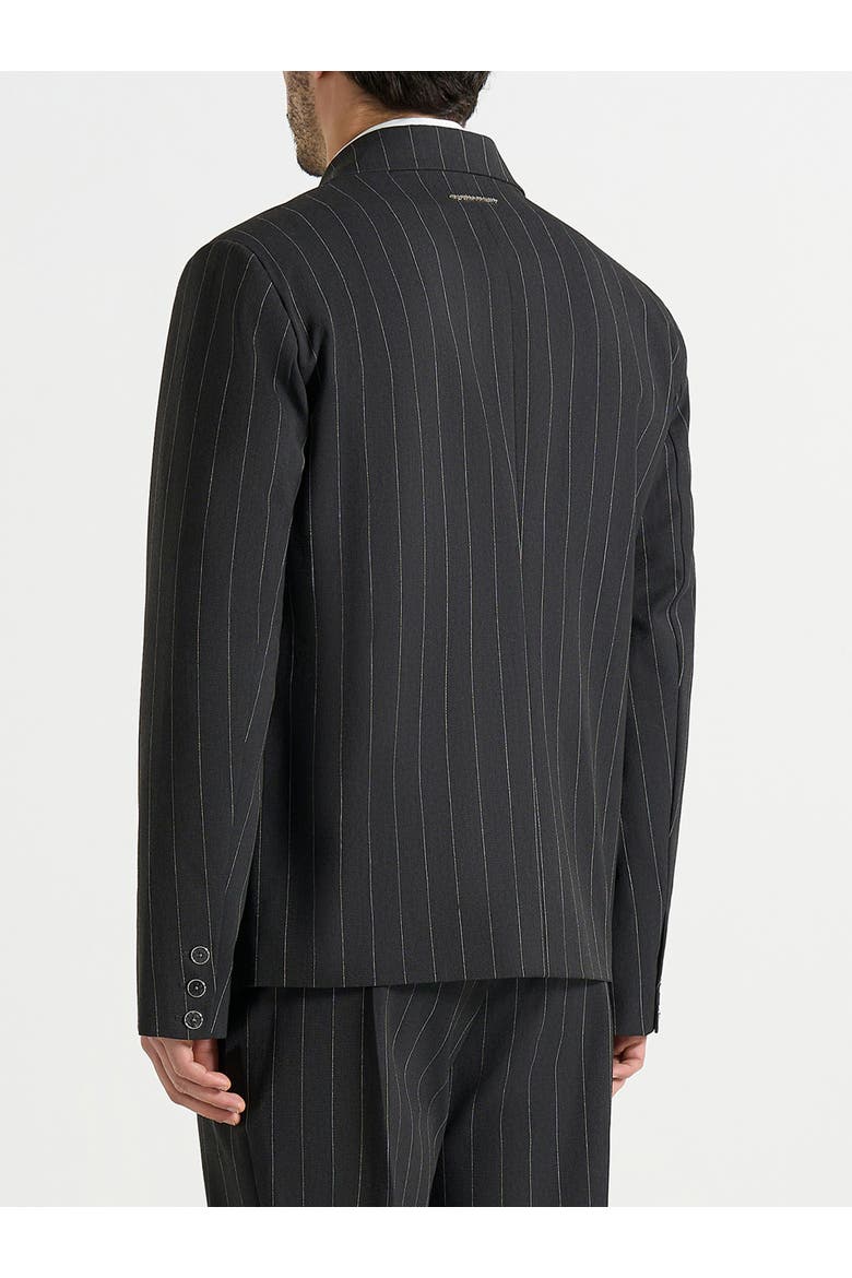 Gaston Double Breasted Pinstripe Suit Jacket, Alternate, color, Grey
