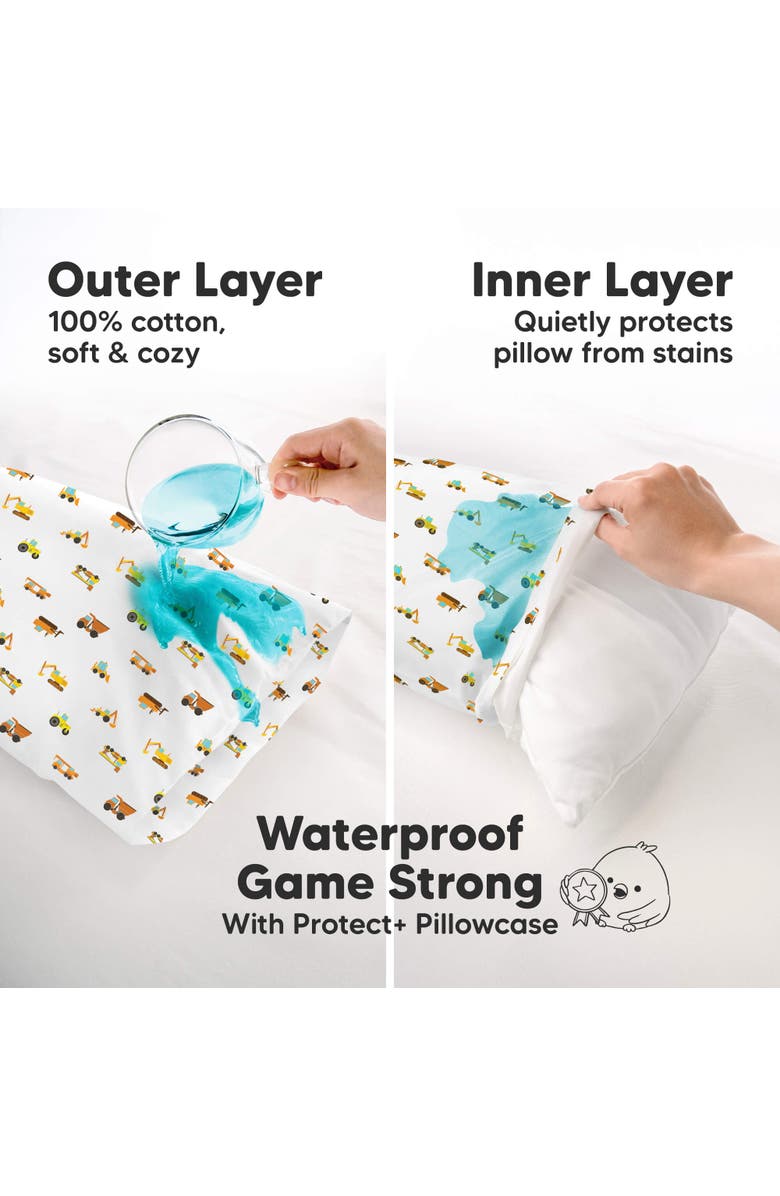 KeaBabies 2-Pack My Little Dreamy [Protect+] Waterproof Pillowcase, Alternate, color, Construction