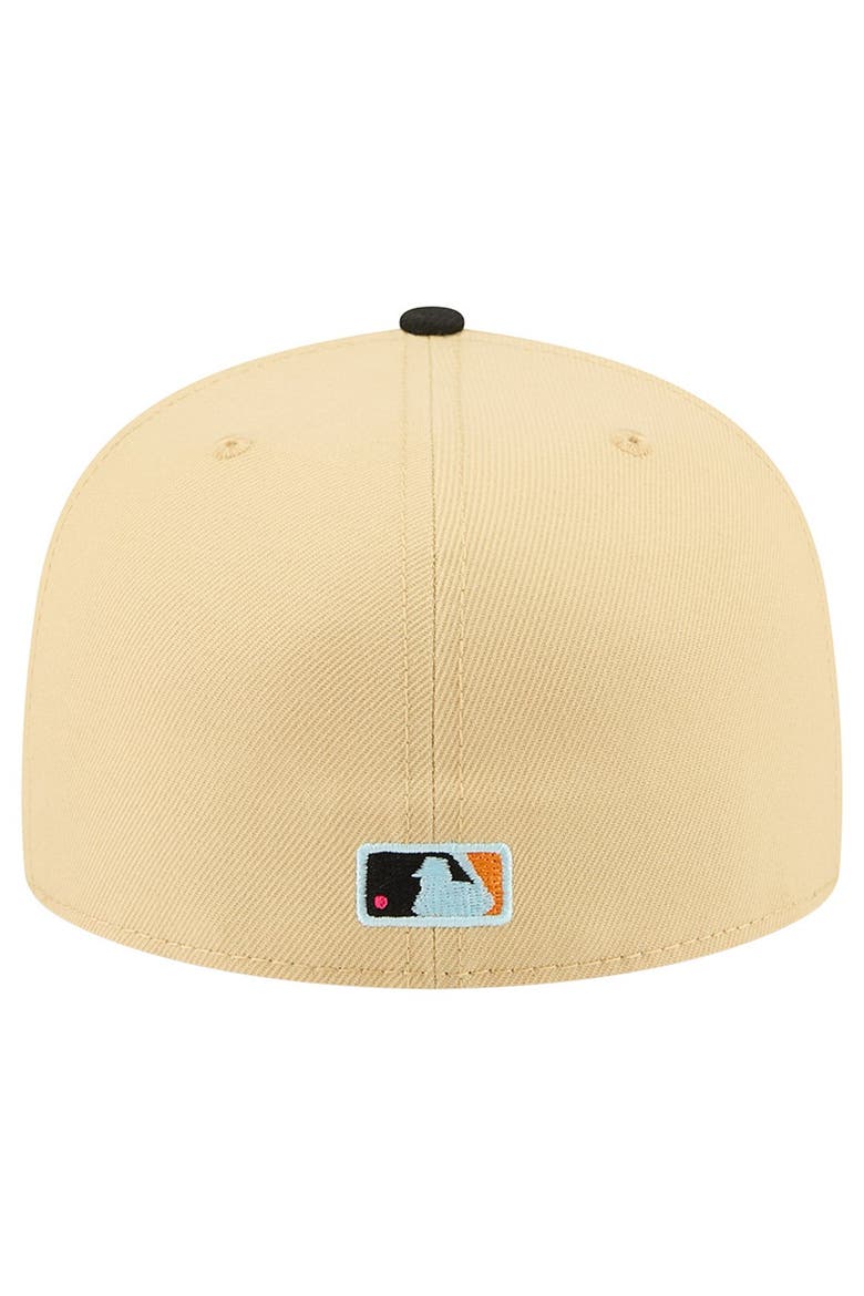 Men's New Era Light Beige Chicago Cubs Two-Tone Embroidered Visor 59FIFTY Fitted Hat, Alternate, color, Light Beige