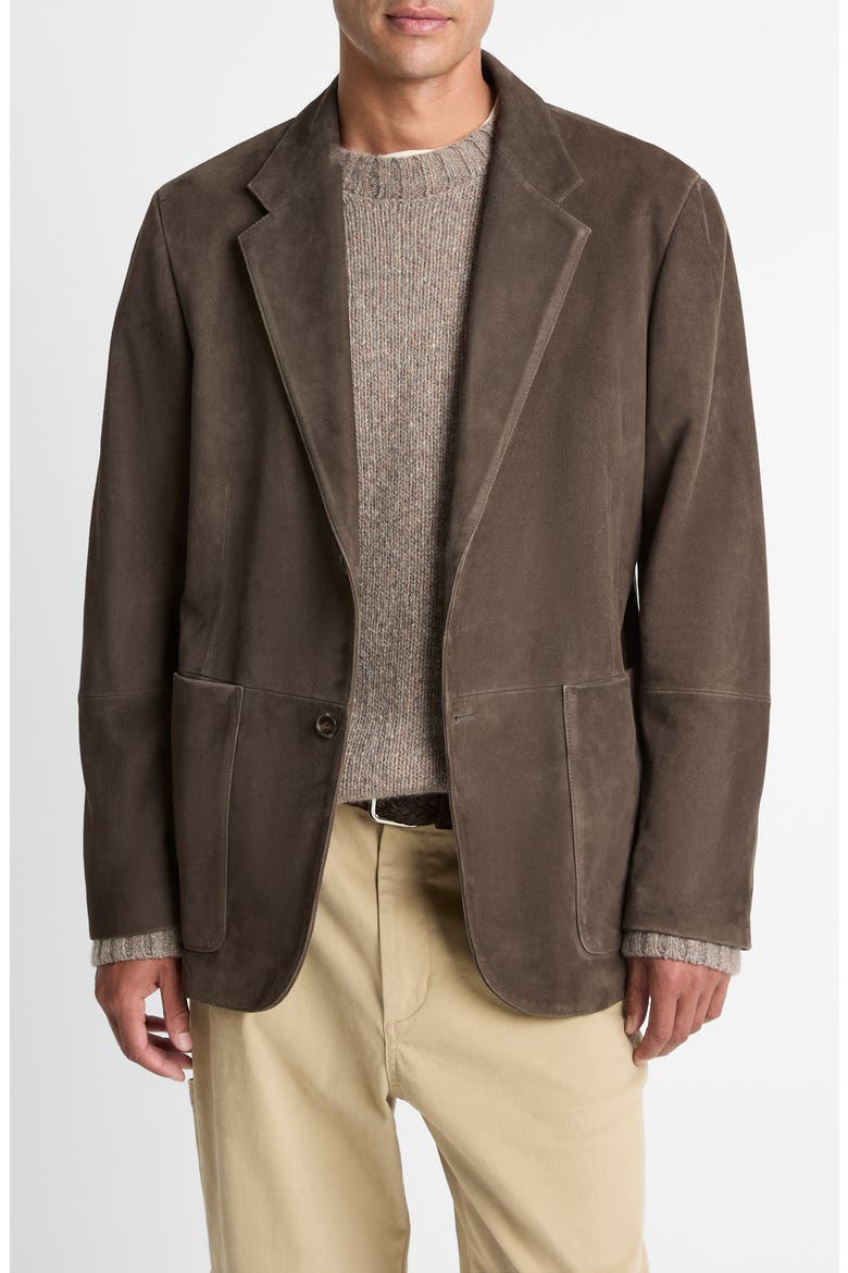 Brown Suede Sport Coat, Main, color, DOWNTOWN