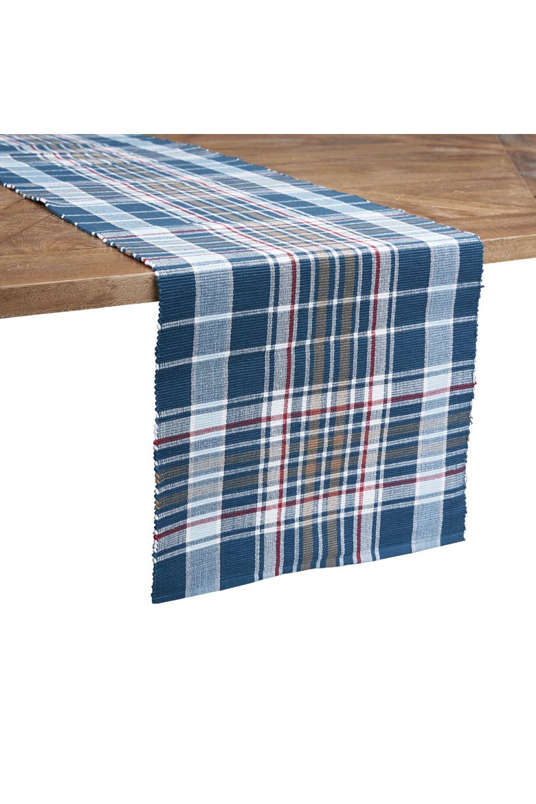Lawson Lake Plaid Table Runner 13" x 72", Alternate, color, Blue