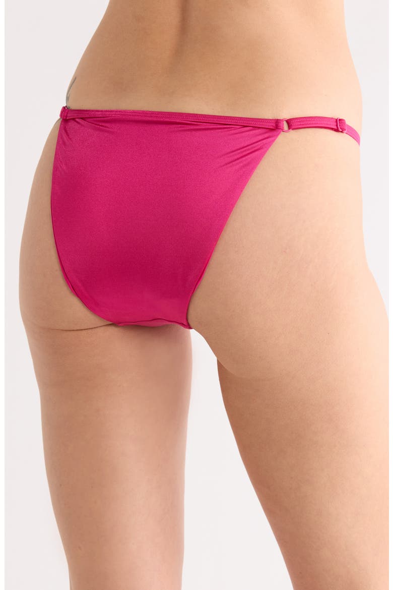 Satin Bikini Bottoms, Alternate, color, FUSCHIA