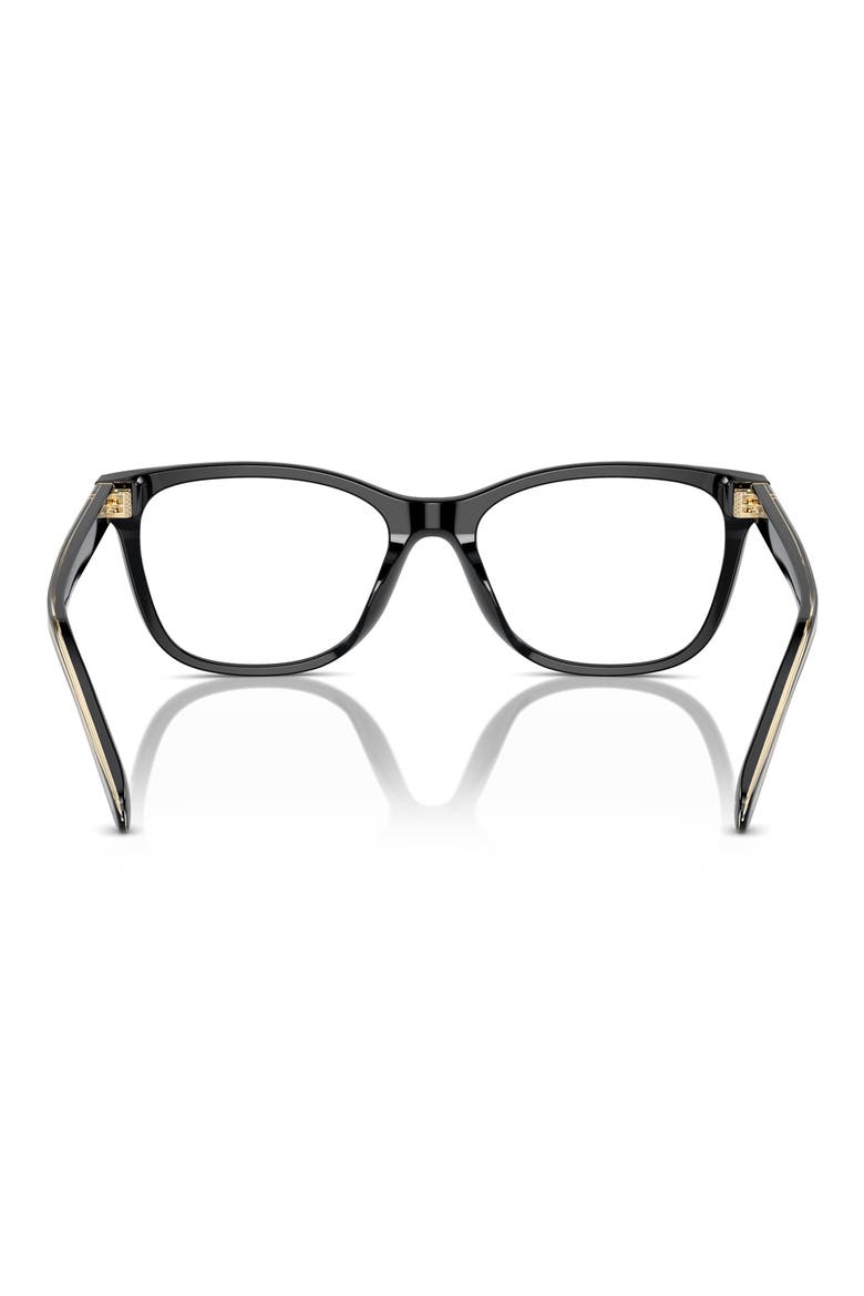 55mm Square Optical Glasses, Alternate, color, BLACK / DEMO LENS