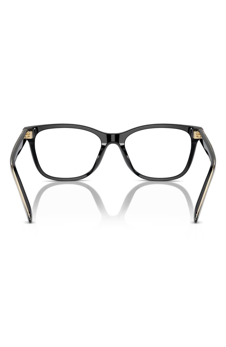 COACH 55mm Square Optical Glasses, Alternate, color, Black / Demo Lens