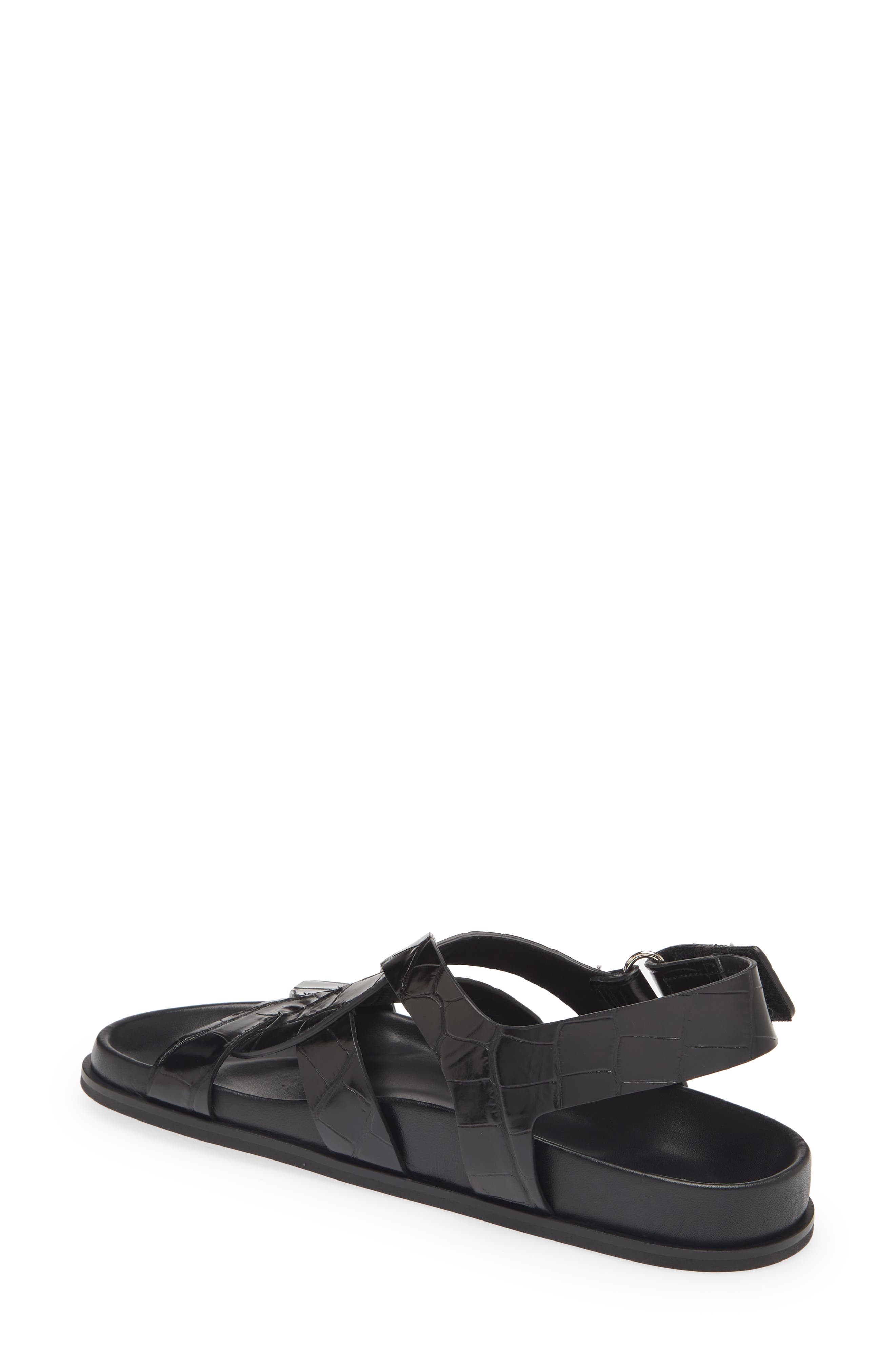 TOTEME The Chunky Croc Embossed Sandal, Alternate, color, 