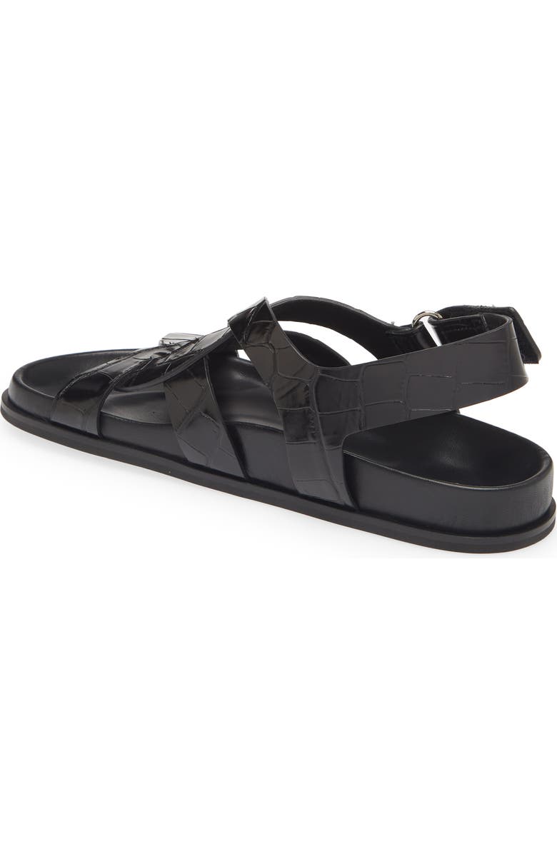 TOTEME The Chunky Croc Embossed Sandal, Alternate, color,