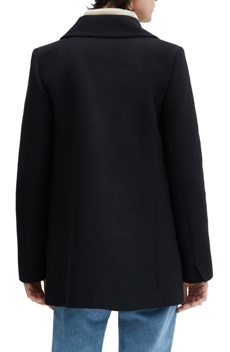 MANGO Shirt Collar Coat, Alternate, color, Dark Navy
