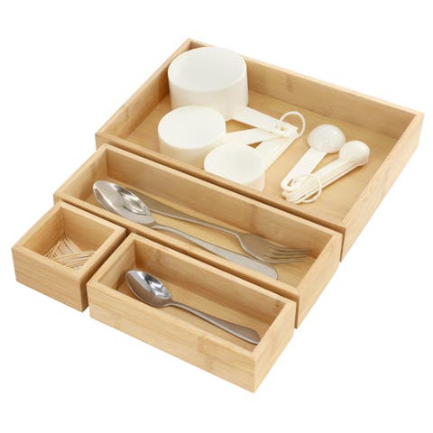 Wood Storage and Organization Trays