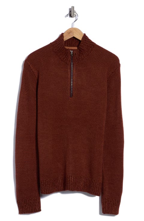 Bird's Eye Quarter Zip Sweater