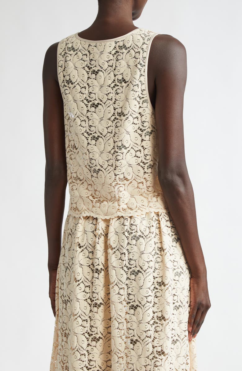 ST. JOHN Floral Guipure Lace Tank, Alternate, color,