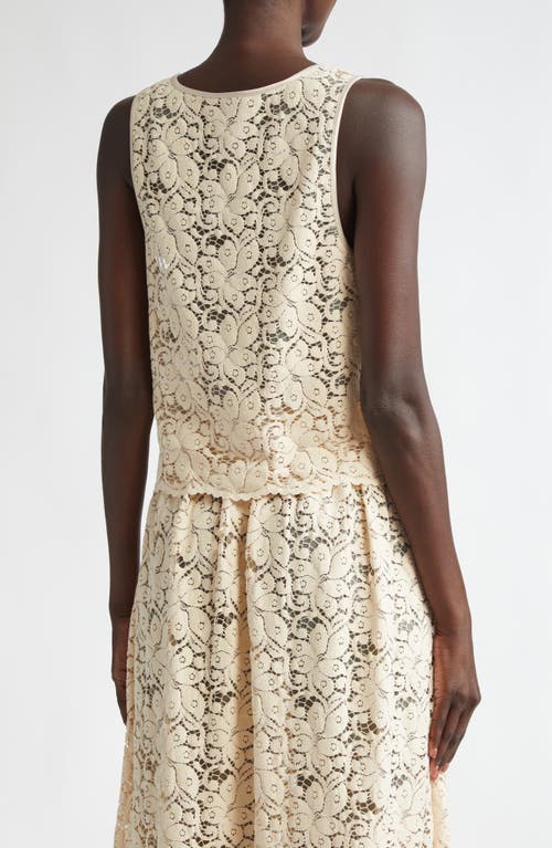 St John St. John Collection Floral Guipure Lace Tank In Pink Blush