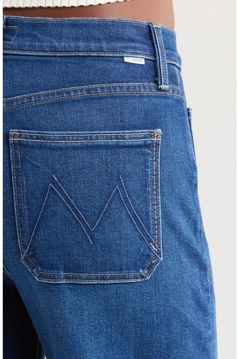 MOTHER The Rambler Zip Sneak Patch Pocket Straight Leg Jeans 