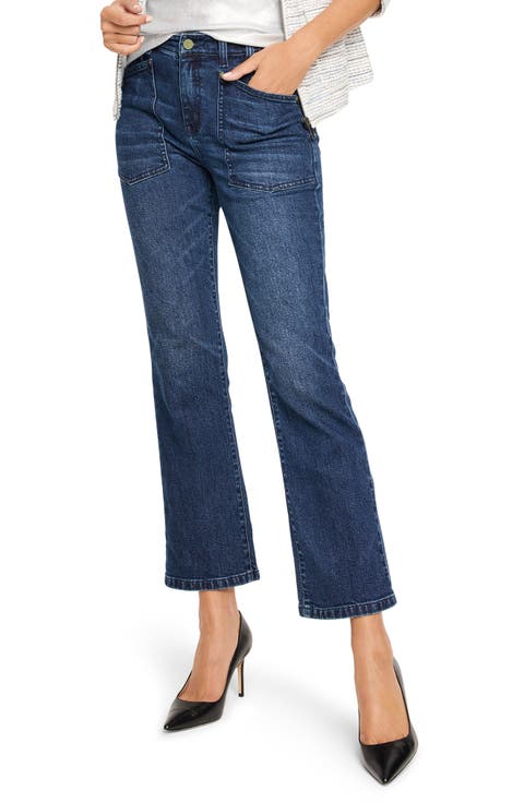 Patch Pocket Ankle Demi Bootcut Jeans