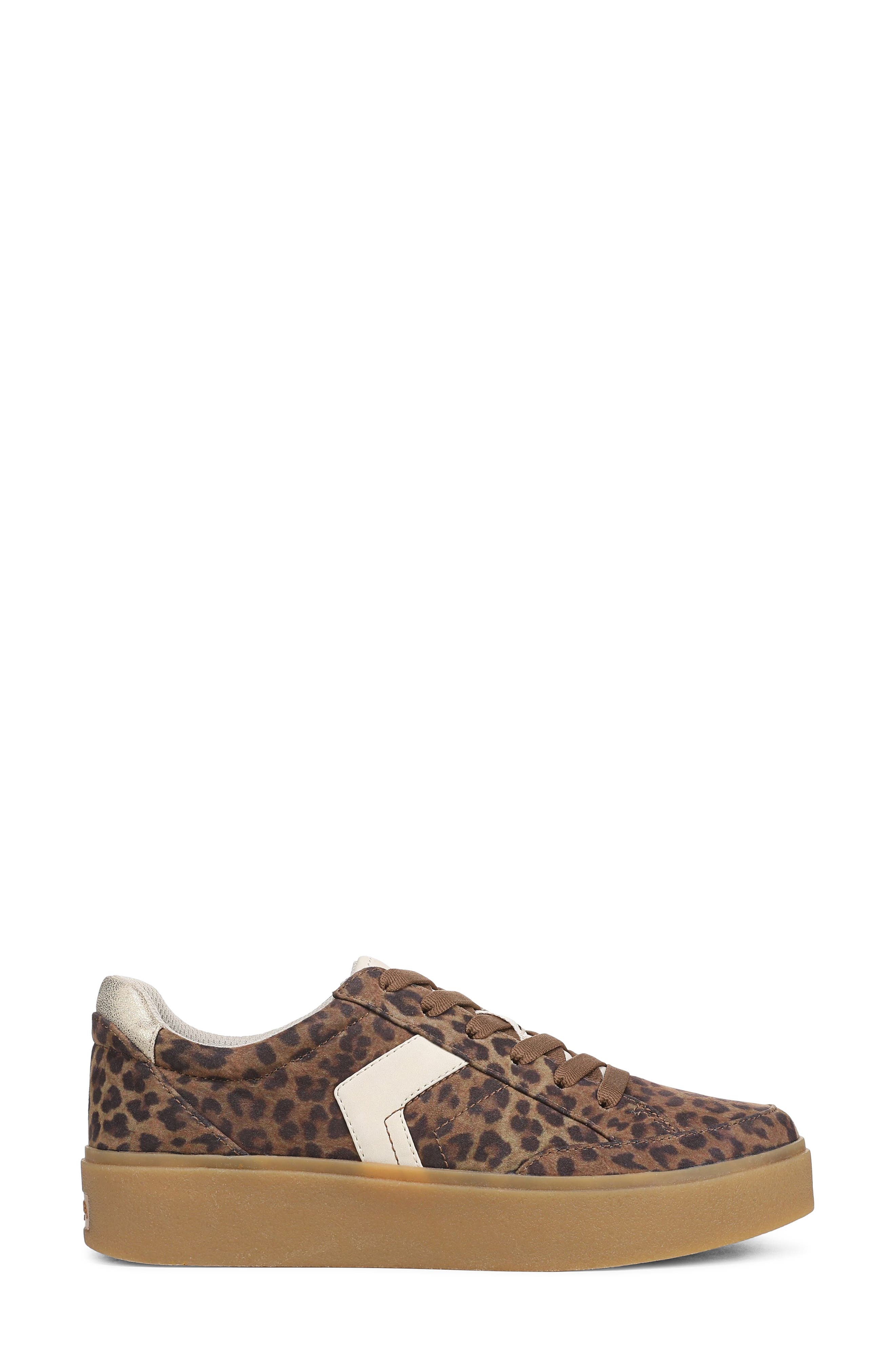 Madison Lace Platform Sneaker, Alternate, color, BROWN LEOPARD PRINT MICROSUEDE