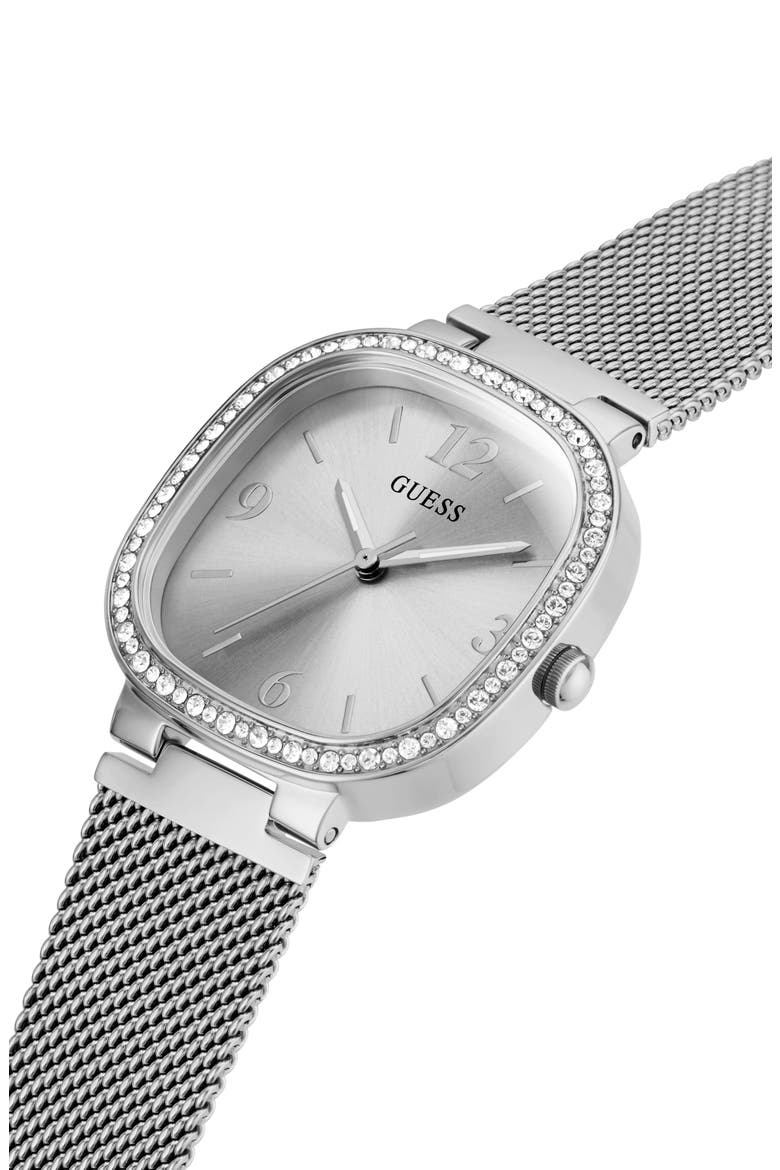 Analog Mesh Bracelet Watch, 32mm, Alternate, color, SILVER TONE