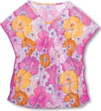 Kids' Blooming Hibiscus Caftan Dress