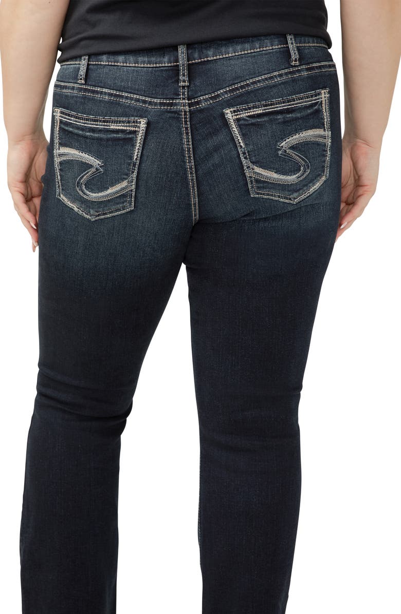 Silver Jeans Co. Suki Curvy Mid Rise Slim Bootcut Jeans, Alternate, color, Two Steppin