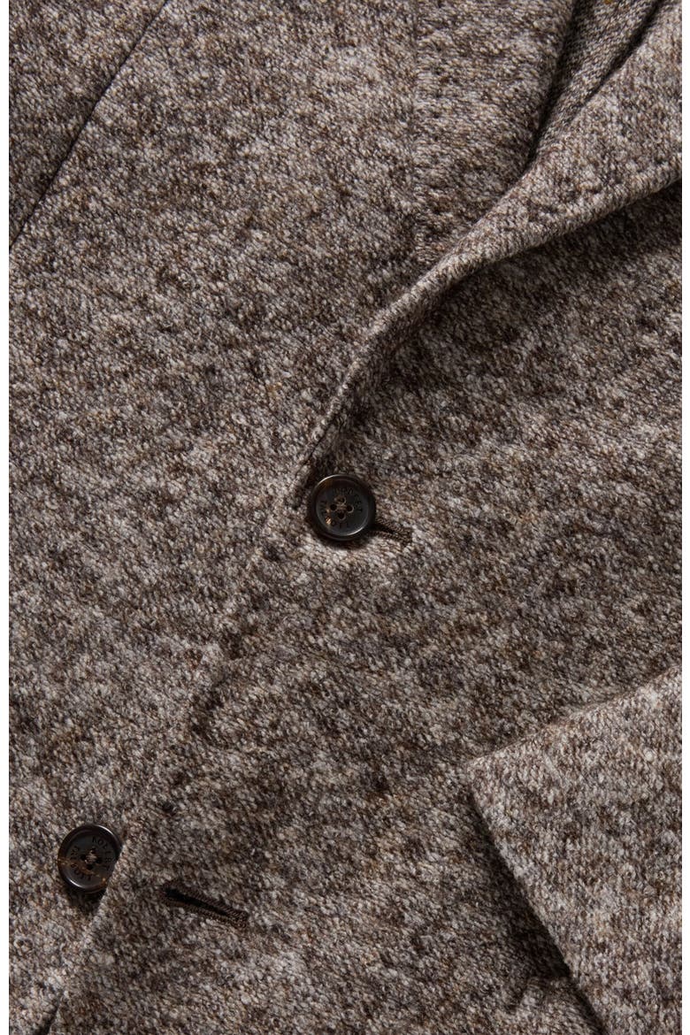 Wright Wool-Cotton Knit Blazer, Alternate, color, Brown/Cream