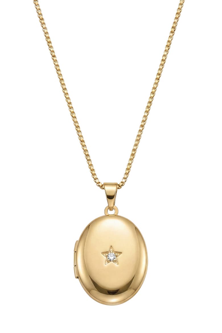 Oval Locket Pendant Necklace, Main, color, GOLD
