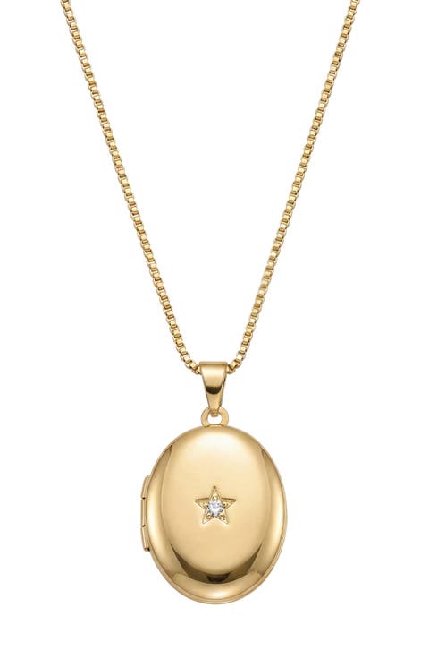 Oval Locket Pendant Necklace