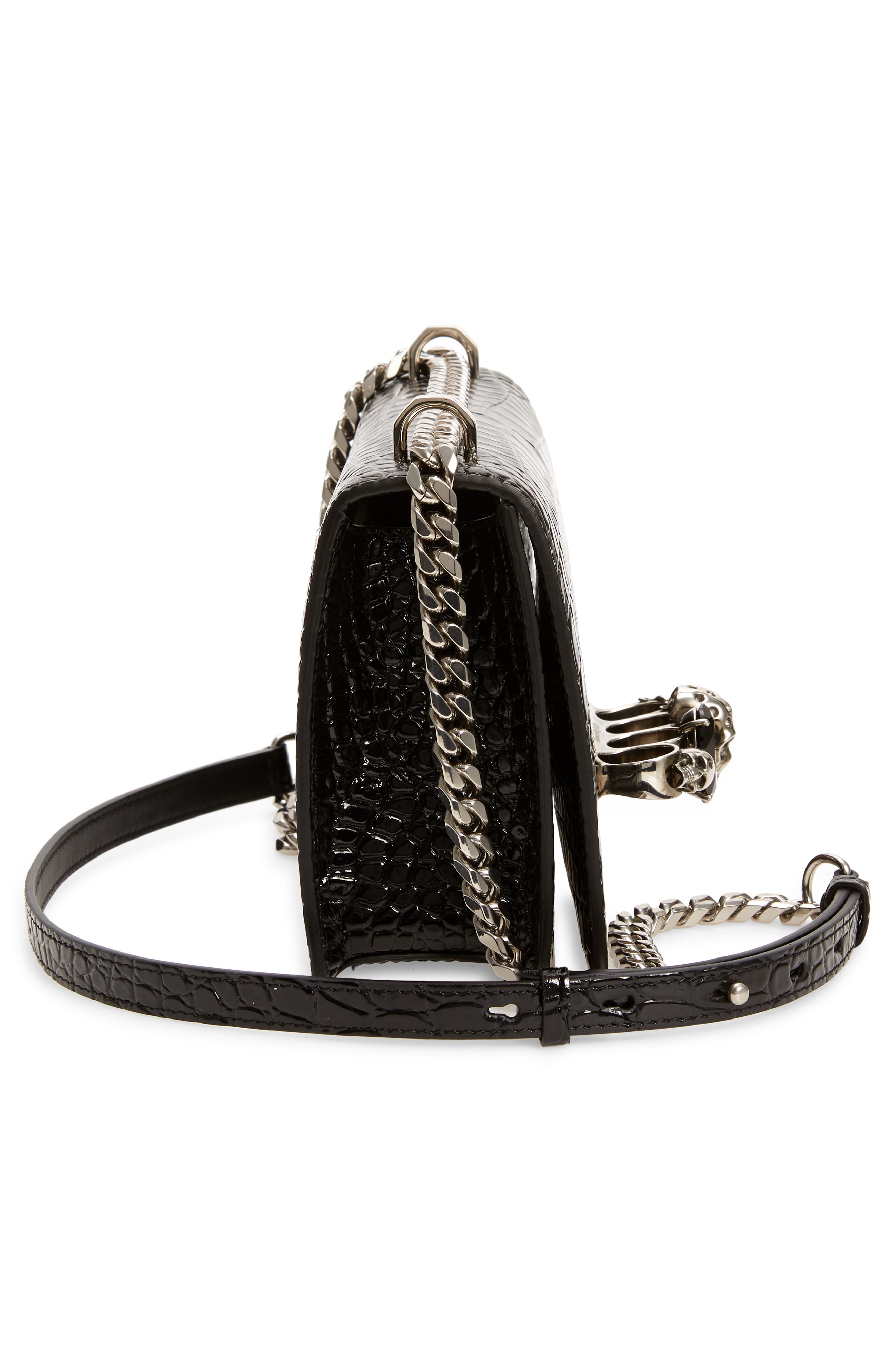 McQueen Alexander McQueen Jewelled Croc Embossed, Alternate, color, 