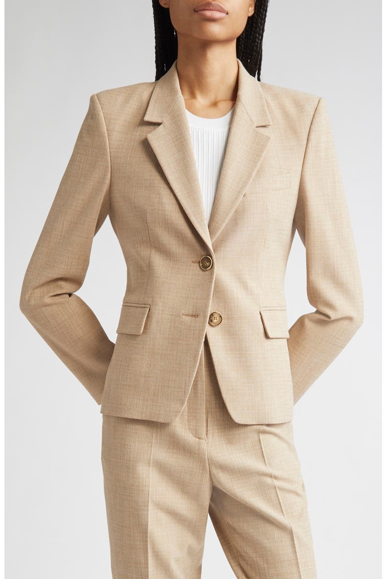 Heathered Stretch Suiting Blazer, Main, color, ACORN/ HAZE GRAY MULTI