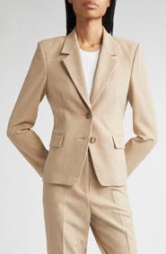 ST. JOHN Heathered Stretch Suiting Blazer