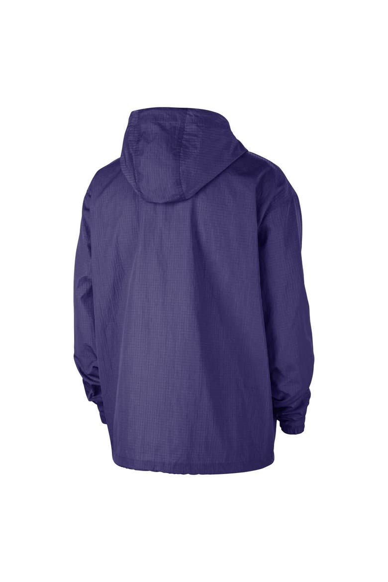 Men's Nike  Purple Phoenix Suns Courtside Premium Club Anorak Quarter-Zip Hoodie Jacket, Alternate, color, Purple