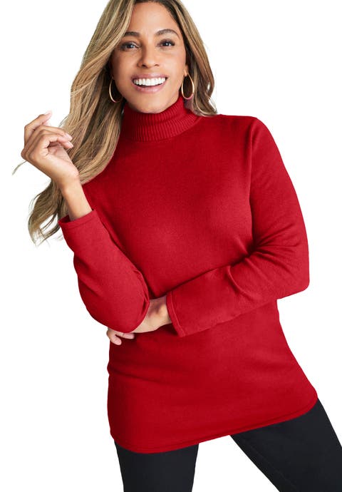 Carefree Cashmere Turtleneck (Plus)