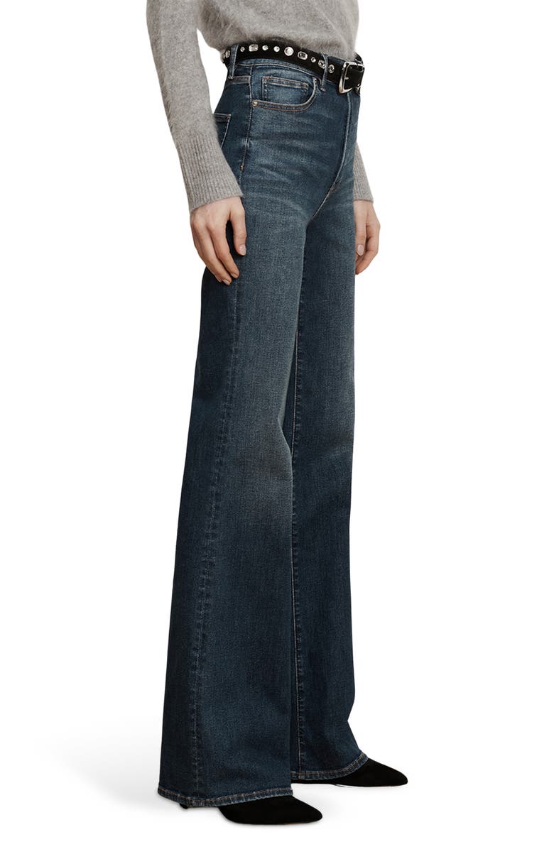 Veronica Beard Crosbie High Waist Slim Wide Leg Jeans, Alternate, color, City Lights