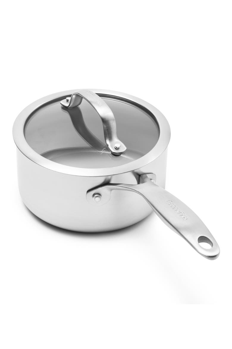 Venice Pro 1.5-Quart Stainless Steel Ceramic Nonstick Saucepan with Lid, Main, color, STAINLESS STEEL