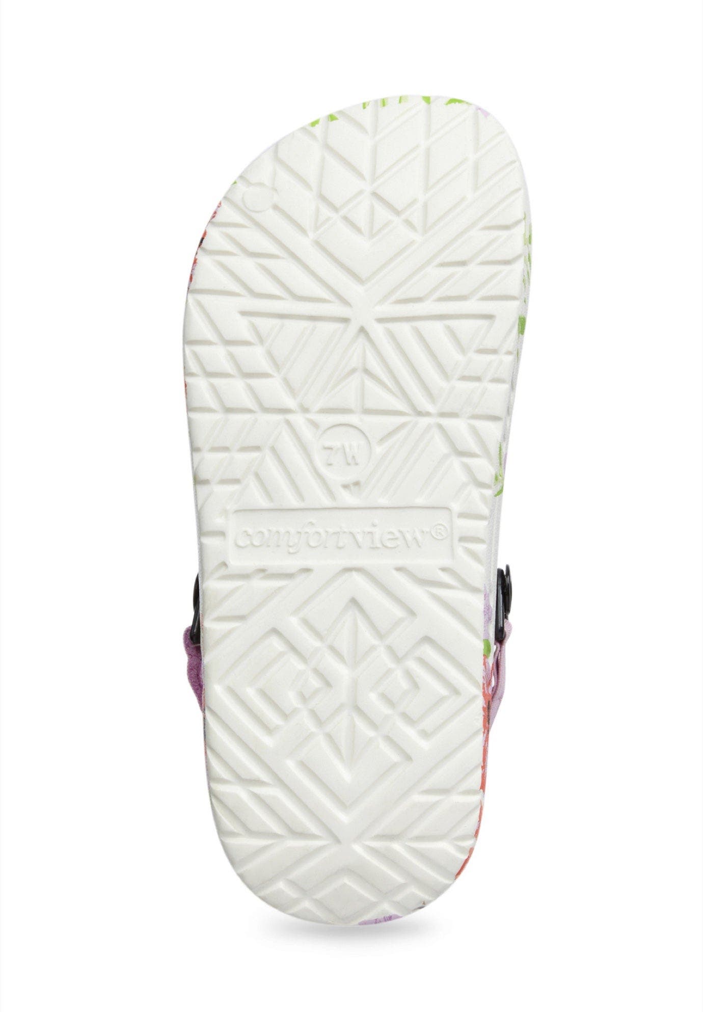 The Rubber Clog, Alternate, color, WHITE FLORAL