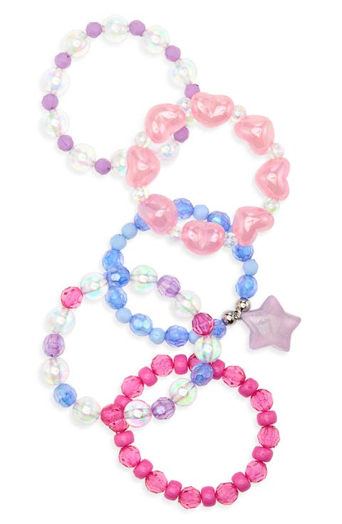 Kids' 5-Pack Beaded Stretch Bracelets