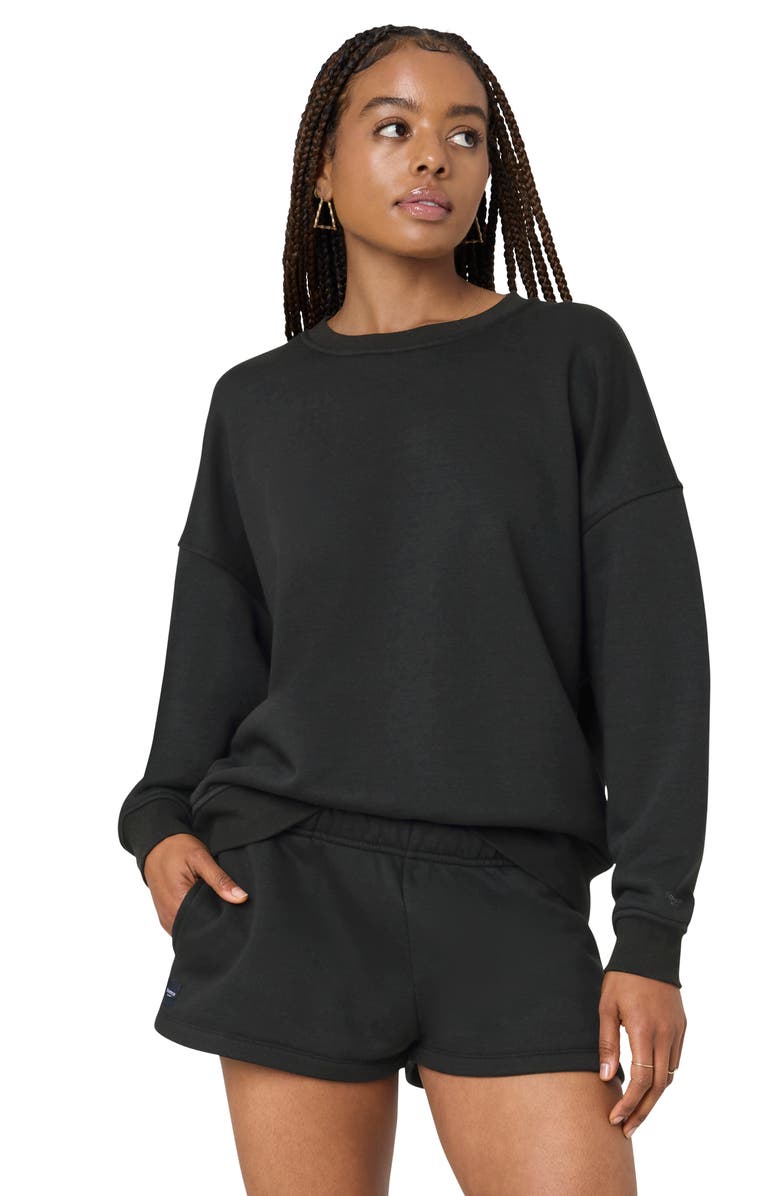 Florence by Mills Cozy Crush Oversize Sweatshirt, Alternate, color, Black