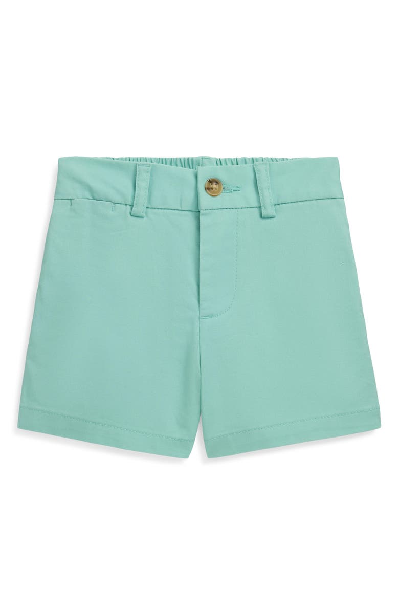 Ralph Lauren Cotton Stretch Twill Shorts, Main, color, Bayside Green