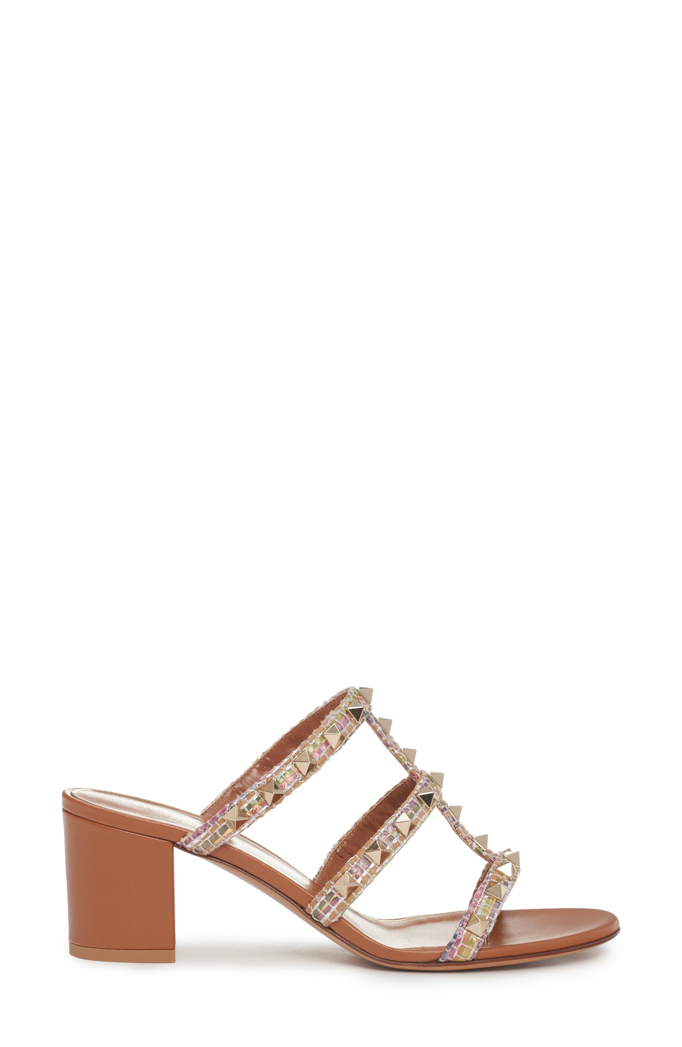 Valentino Garavani Rockstud Slide Sandal, Alternate, color, Jzc Multicolor/ Light Cuir