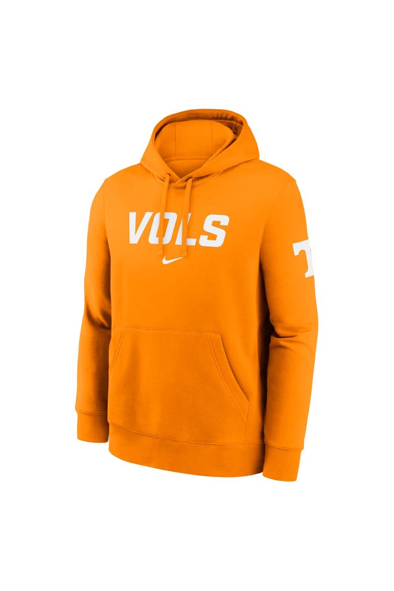 Men's Nike Tennessee Orange Tennessee Volunteers Nickname Club Fleece Pullover Hoodie, Alternate, color, Tennessee Orange