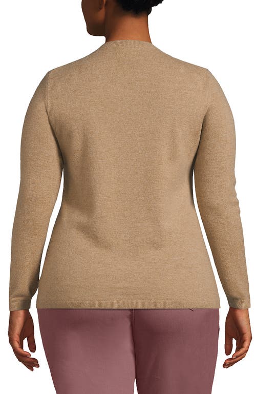 Lands' End Cashmere Cardigan Sweater In Brown