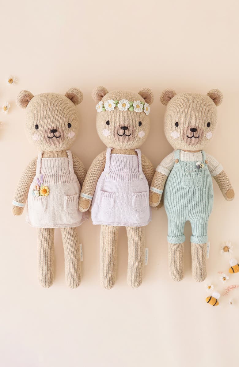 cuddle+kind Little Goldie the Honey Bear Stuffed Animal, Alternate, color, Pink