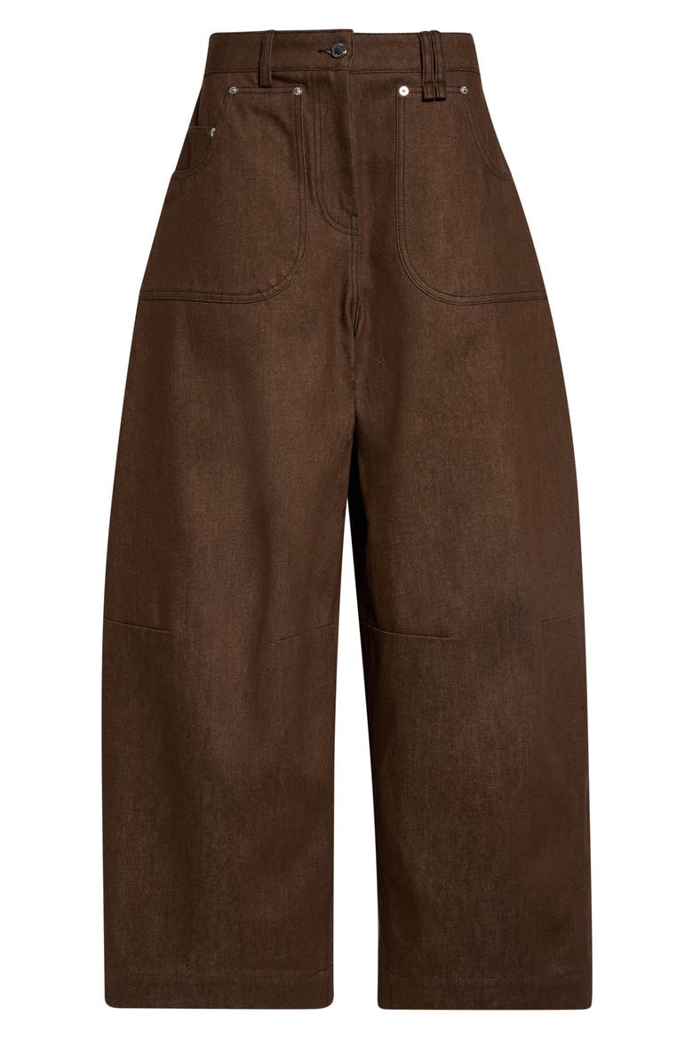 Utility Curve Wide Leg Jeans, Main, color, TAN