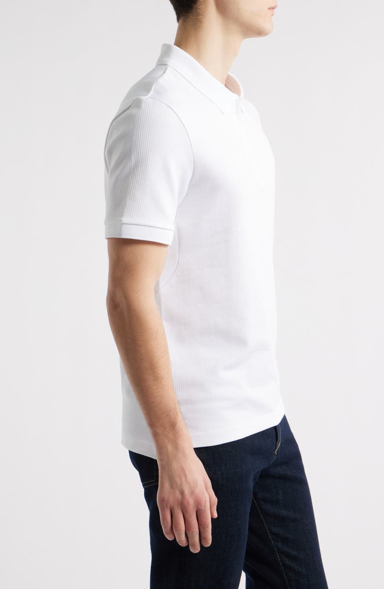 BOSS Paras Quarter Zip Cotton Polo, Alternate, color, White