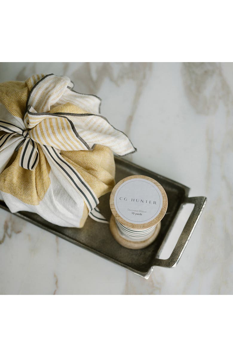 CG Hunter Striped Napkins, Alternate, color, Yellow