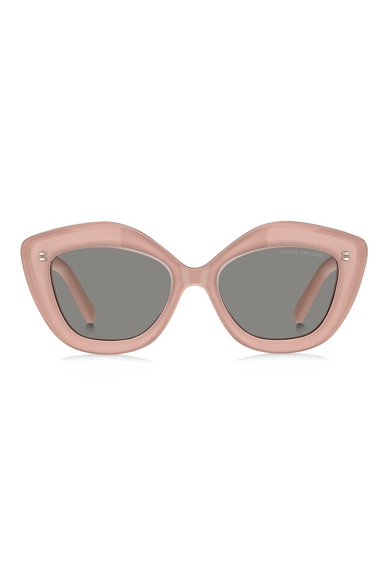 52mm Cat Eye Sunglasses, Main, color, CRYSTAL PINK/ GREY