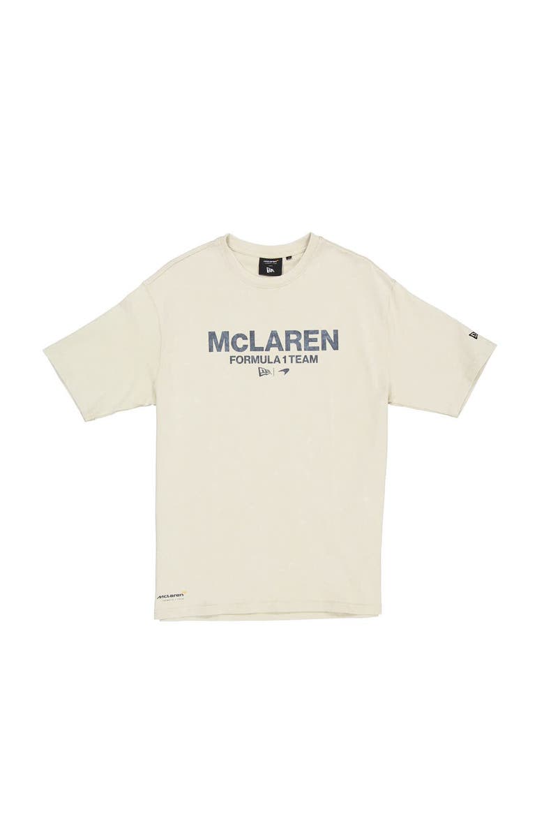 New Era Men's New Era Tan McLaren F1 Team Oversized Lifestyle Washed T-Shirt, Alternate, color,
