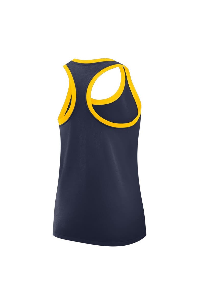 Jordan Brand Women's Jordan Brand Navy Michigan Wolverines Primetime Shadow Tri-Blend Racerback Tank Top, Alternate, color, Navy