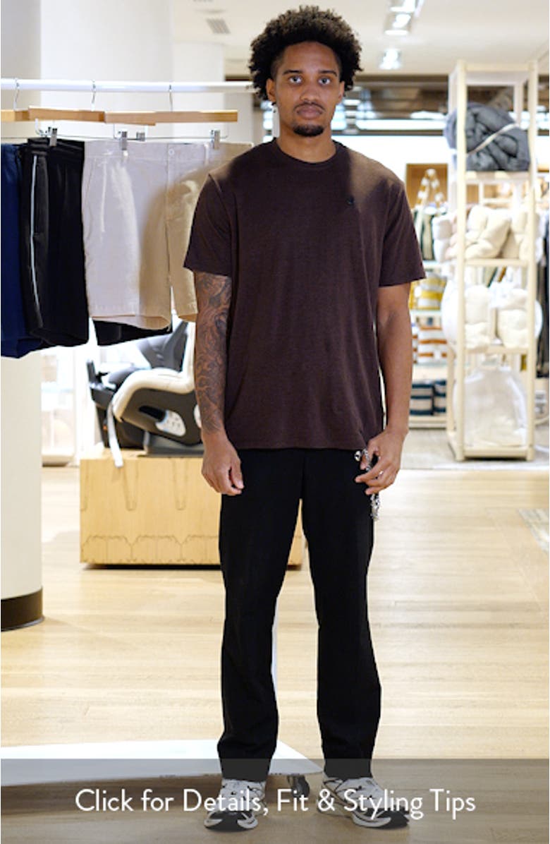 Bryce Crewneck Stretch Linen T-Shirt, sales video thumbnail